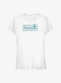Outer Banks Paradise On Earth Welcome Sign Girls T-Shirt