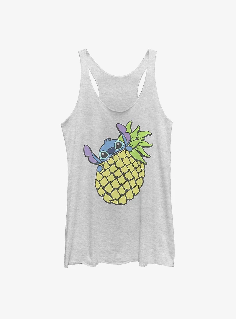 Disney Lilo & Stitch Pineapple Girls Raw Edge Tank