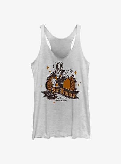 Disney Pinocchio Sir Jiminy Official Conscience Girls Raw Edge Tank