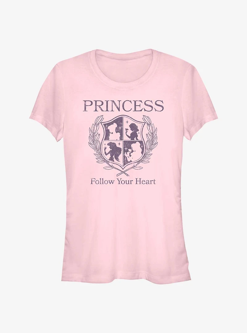 Disney Princesses Follow Your Heart Crest Girls T-Shirt