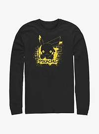 Pokemon Pikachu Graffiti Long-Sleeve T-Shirt