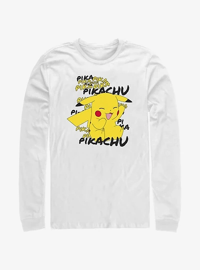 Pokemon Pikachu Laughing Long-Sleeve T-Shirt
