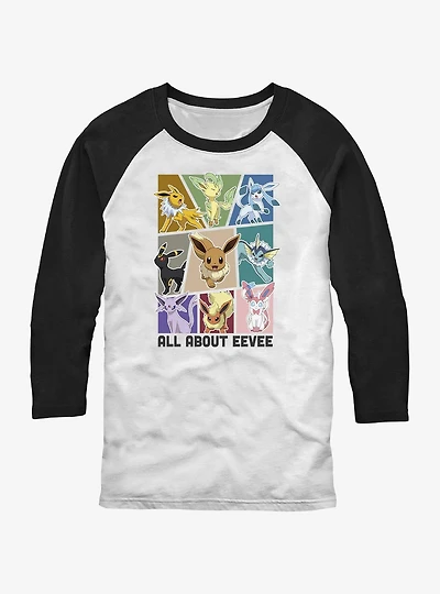 Pokemon Eevee Eeveelution Raglan T-Shirt