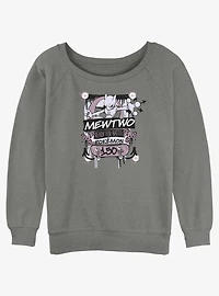 Pokemon Mewtwo Ready For Battle Slouchy Sweatshirt