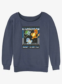 Pokemon Ready To Battle Squirtle, Bulbasaur, and Charmander Slouchy Sweatshirt