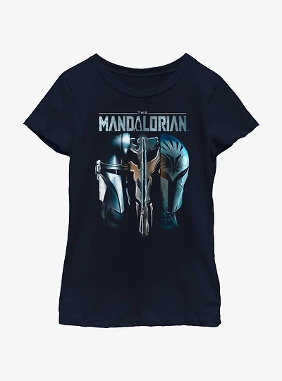 Star Wars The Mandalorian Din Djarin & Bo-Katan Mythosaur Youth Girls T-Shirt BoxLunch Web Exclusive