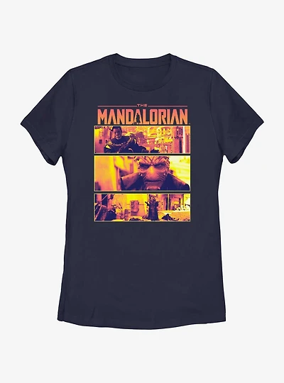 Star Wars The Mandalorian Pirates On Nevarro Standoff Womens T-Shirt