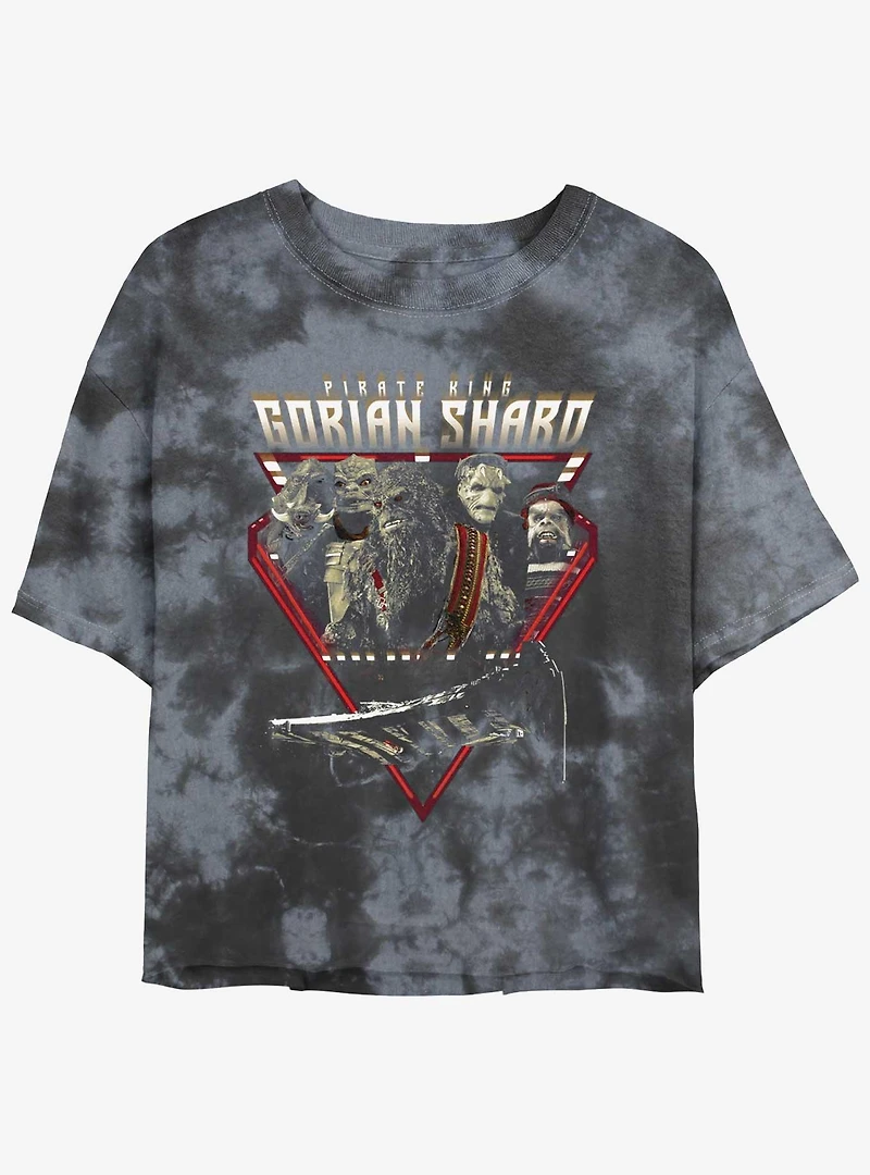 Star Wars The Mandalorian Pirate King Gorian Shard Tie-Dye Womens Crop T-Shirt