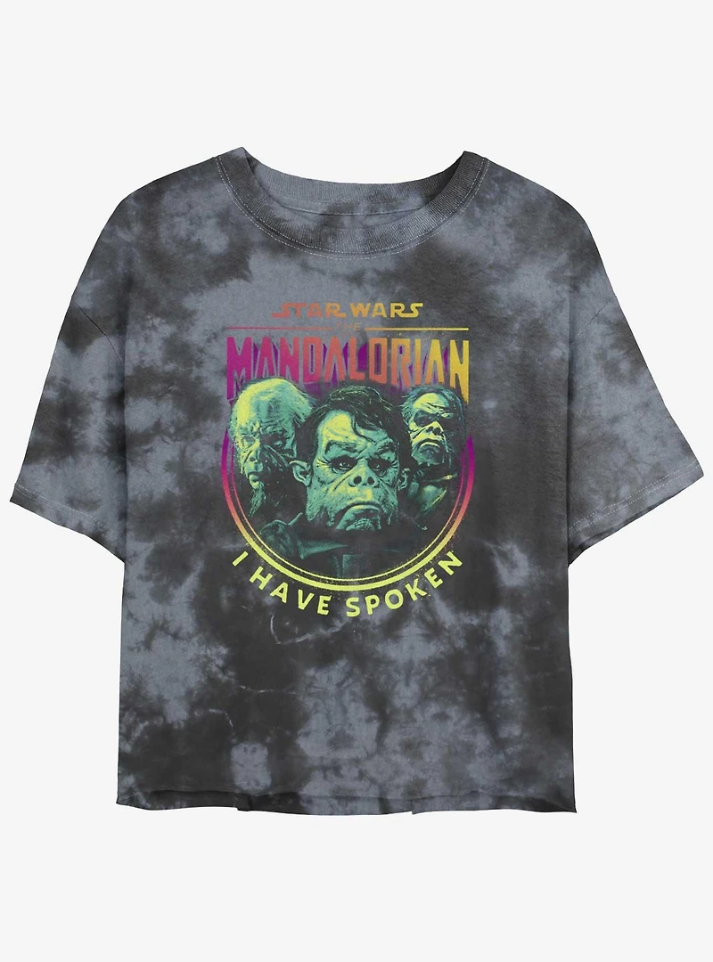 Star Wars The Mandalorian Ugnaught Engineers Tie-Dye Womens Crop T-Shirt