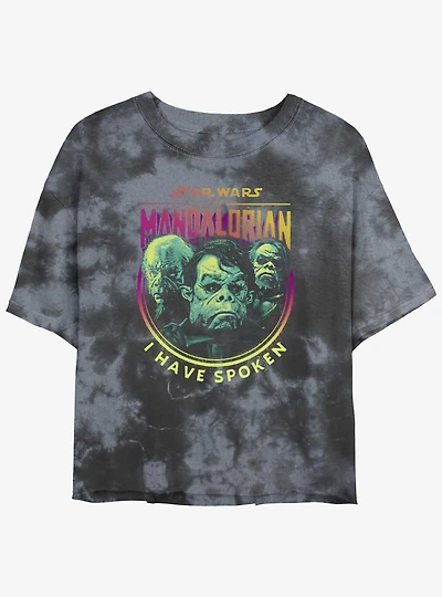 Star Wars The Mandalorian Ugnaught Engineers Tie-Dye Womens Crop T-Shirt