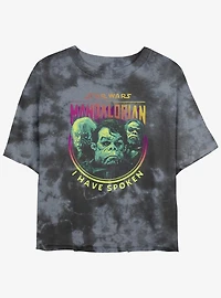 Star Wars The Mandalorian Ugnaught Engineers Tie-Dye Womens Crop T-Shirt