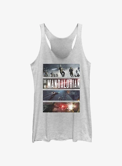 Star Wars The Mandalorian Big Battle Womens Tank Top