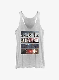 Star Wars The Mandalorian Big Battle Womens Tank Top
