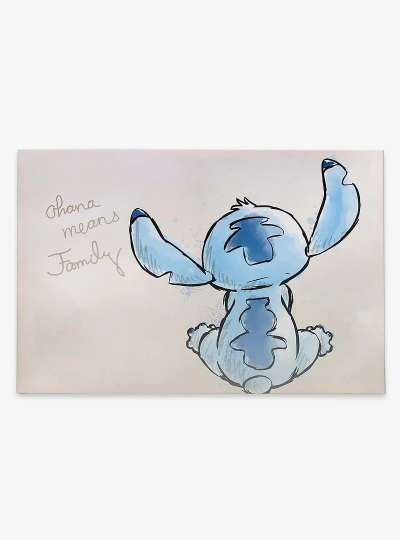 Disney Lilo & Stitch Back View Ohana Means Family Canvas Wall Decor