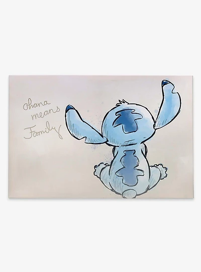 Disney Lilo & Stitch Back View Ohana Means Family Canvas Wall Decor