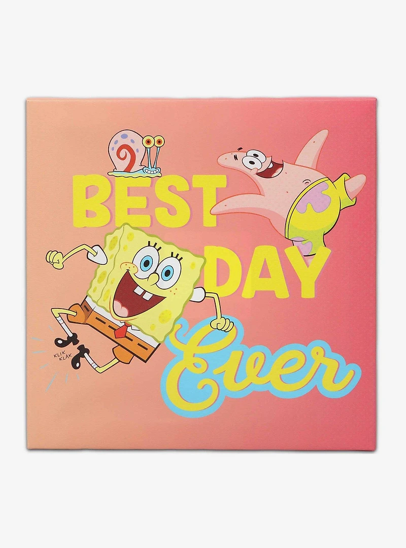 Spongebob Squarepants Best Day Ever Canvas Wall Decor