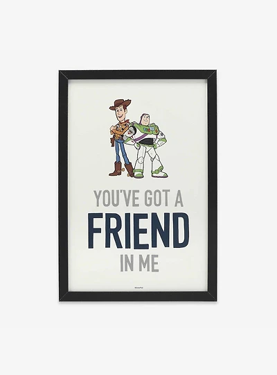 Disney Pixar Toy Story You've Got A Friend In Me Woody & Buzz Framed Wall Decor