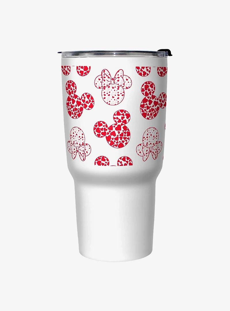 Disney Mickey Mouse Mickey & Minnie Heart Ears Travel Mug