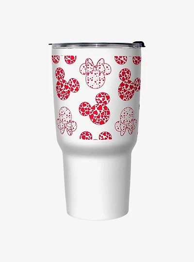 Disney Mickey Mouse Mickey & Minnie Heart Ears Travel Mug