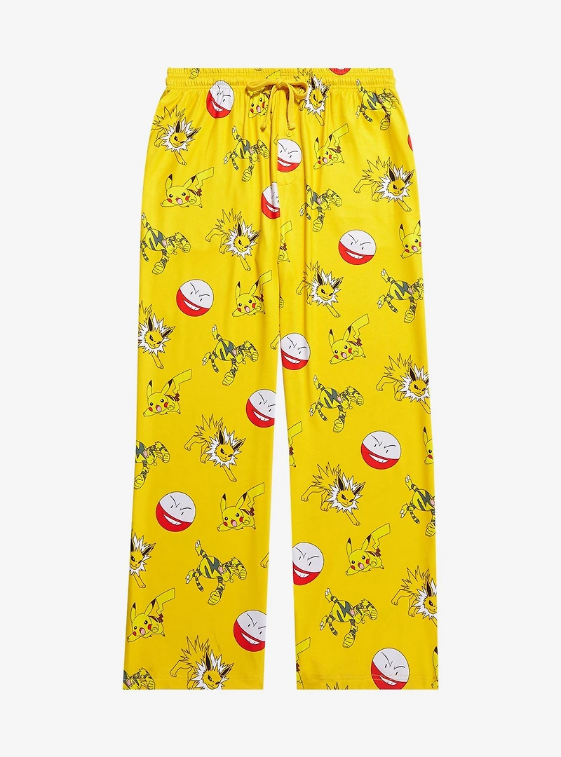 Pokémon Electric Type Allover Print Women's Plus Sleep Pants - BoxLunch Exclusive
