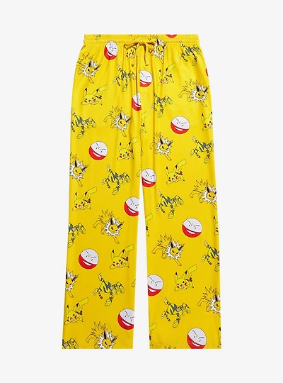 Pokémon Electric Type Allover Print Women's Plus Sleep Pants - BoxLunch Exclusive