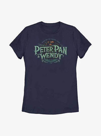 Disney Peter Pan & Wendy To Neverland Title Womens T-Shirt
