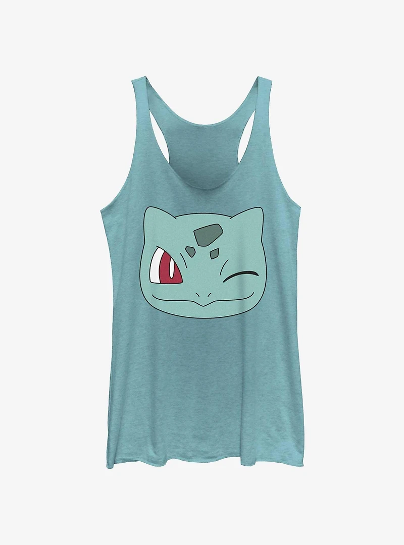 Pokemon Bulbasaur Wink Face Womens Tank Top