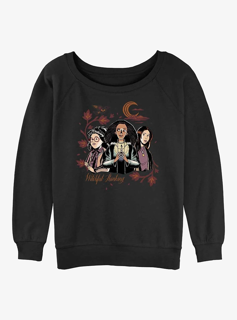 Disney Hocus Pocus Witchful Thinking Izzie, Becca, Cassie Girls Sweatshirt