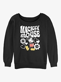 Disney Mickey Mouse Groovy And Flowers Girls Sweatshirt