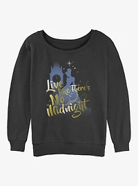 Disney Cinderella No Midnight Womens Slouchy Sweatshirt