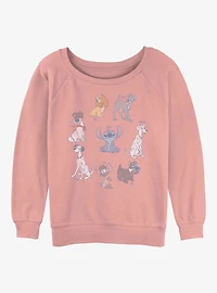 Disney Channel Dogs Womens Slouchy Sweatshirt