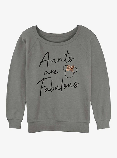 Disney Minnie Mouse Fabulous Aunt Womens Slouchy Sweatshirt