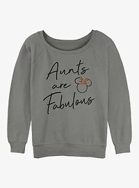 Disney Minnie Mouse Fabulous Aunt Womens Slouchy Sweatshirt