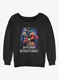 Marvel Doctor Strange the Multiverse of Madness Poster Group Womens Slouchy Sweatshirt