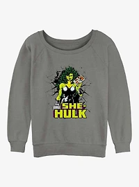 Marvel She-Hulk Savage Reader Womens Slouchy Sweatshirt