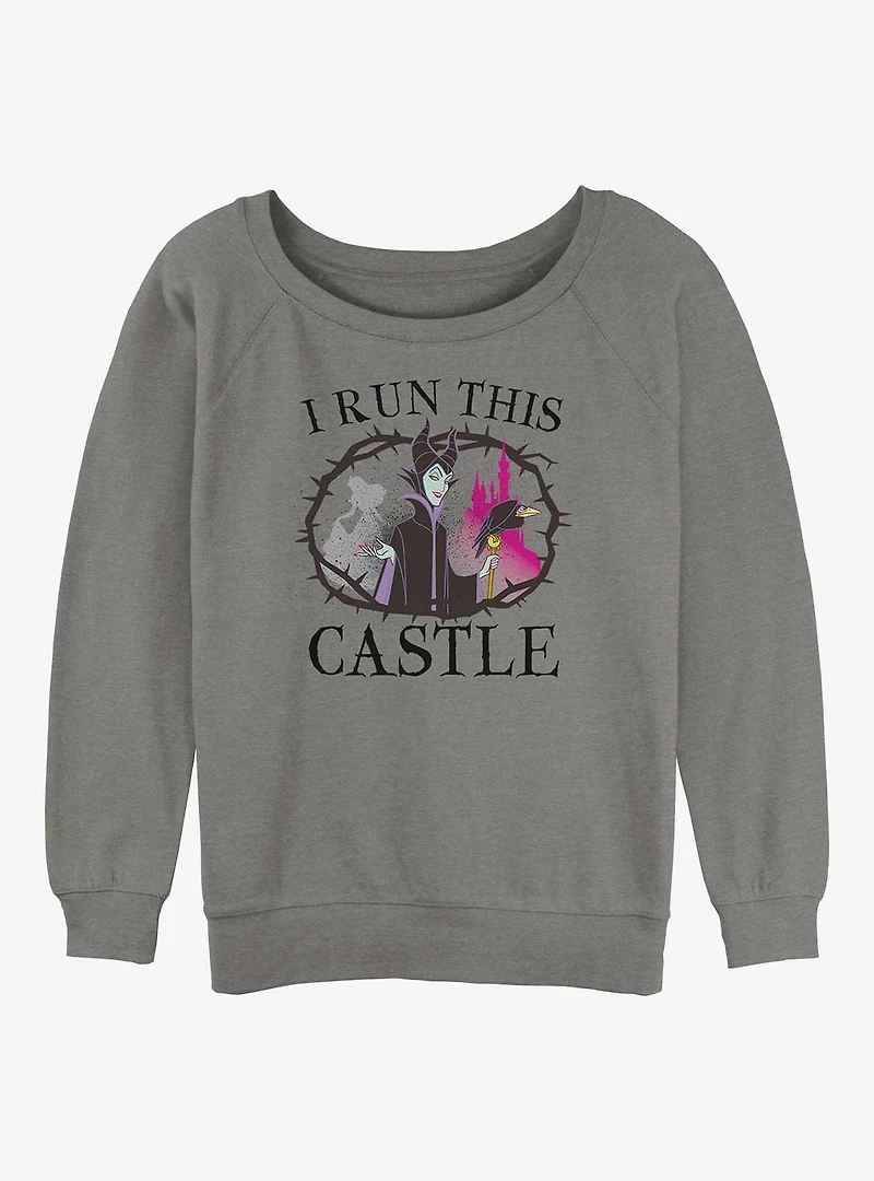 Disney Villains I Run This Castle Womens Slouchy Sweatshirt