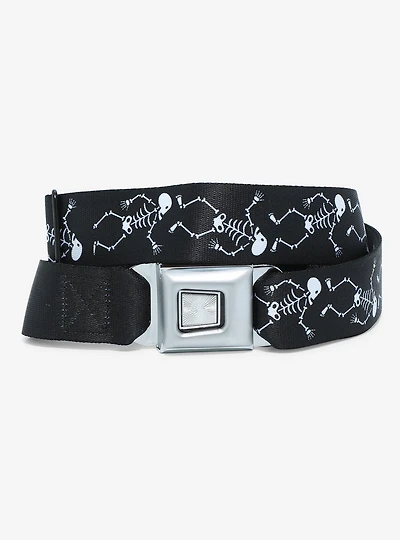 Buckle-Down Dancing Skeleton Seat Belt Belt
