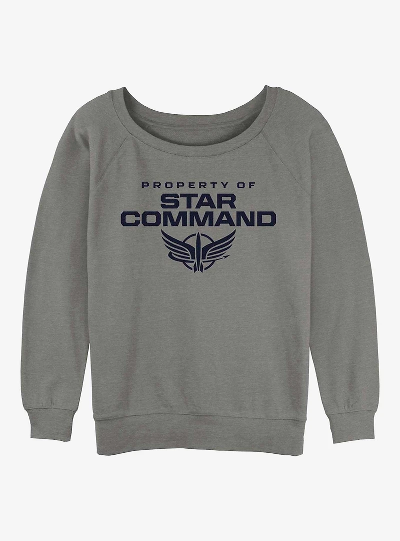 Disney Pixar Lightyear Property of Star Command Womens Slouchy Sweatshirt