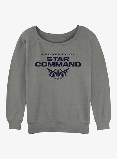 Disney Pixar Lightyear Property of Star Command Womens Slouchy Sweatshirt