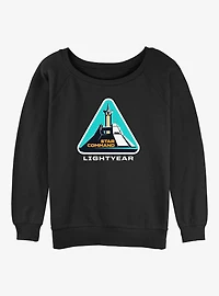 Disney Pixar Lightyear Star Command Badge Womens Slouchy Sweatshirt