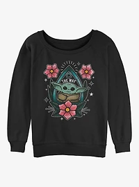 Star Wars The Mandalorian Planchette Child Womens Slouchy Sweatshirt