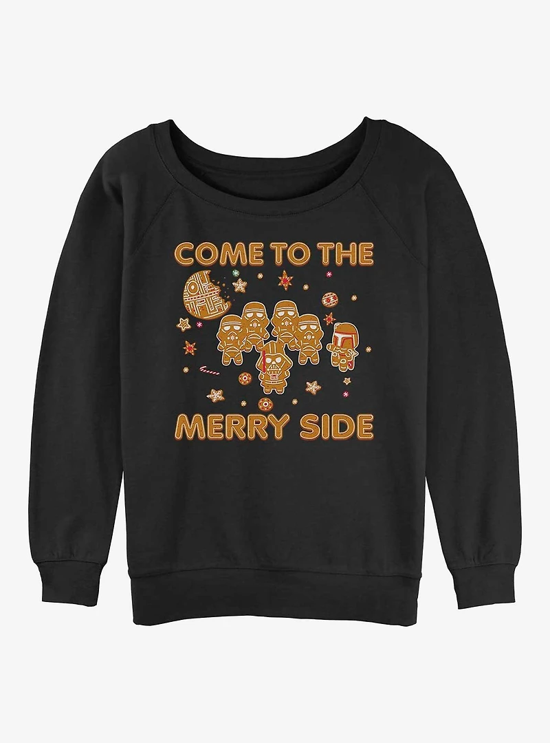 Star Wars Gingerbread Side Womens Slouchy Sweatshirt
