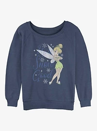 Disney Tinker Bell Snow Good Womens Slouchy Sweatshirt