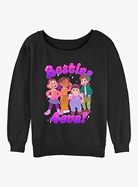 Disney Pixar Turning Red Besties 4Eva Womens Slouchy Sweatshirt
