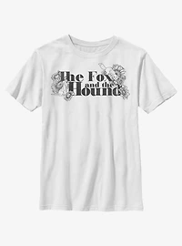 Disney the Fox and Hound Floral Logo Youth T-Shirt