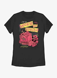 Disney Mickey Mouse Punk Rock Tour Womens T-Shirt