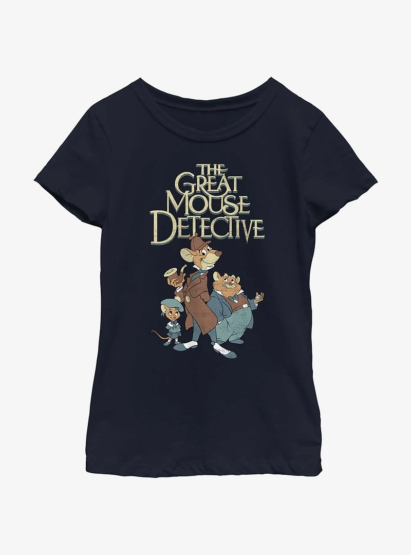 Disney The Great Mouse Detective Mousey Trio Youth Girls T-Shirt