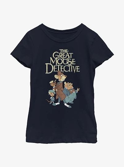 Disney The Great Mouse Detective Mousey Trio Youth Girls T-Shirt