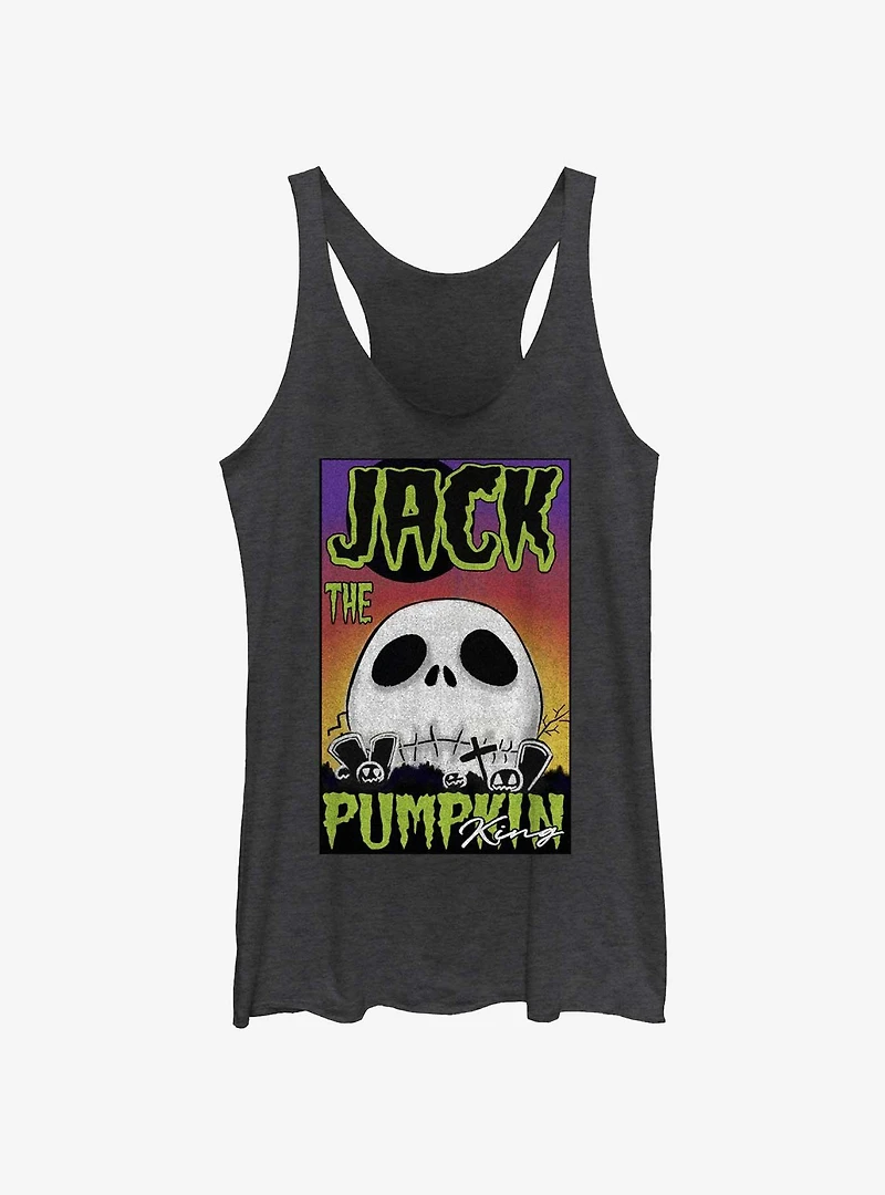 Disney The Nightmare Before Christmas Jack Pumpkin King Skull Poster Womens Tank Top
