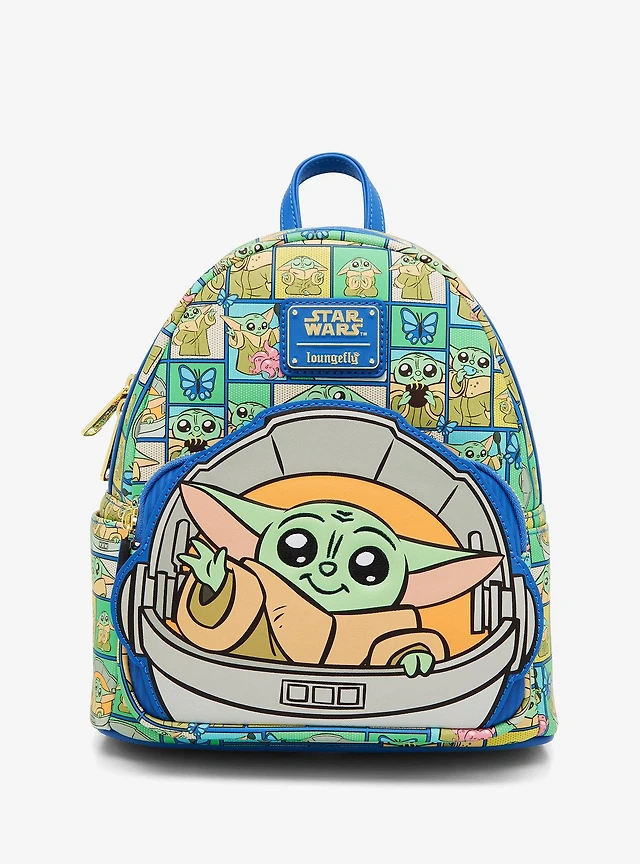 Star Wars Loungefly Star Wars Gray and Cream Floral Rebel